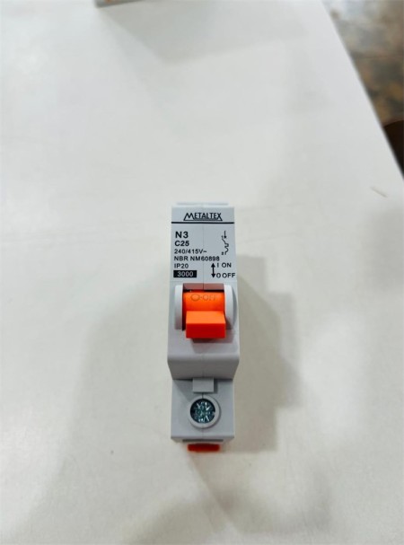 N3-1c25 Mini Disjuntor 3ka Unipolar Curva C 25a Metaltex - Imagem 4