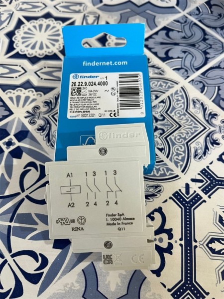 RELE DE IMPULSO MODULAR 2NO 16A 250V 24 VDC FINDER - Imagem 5