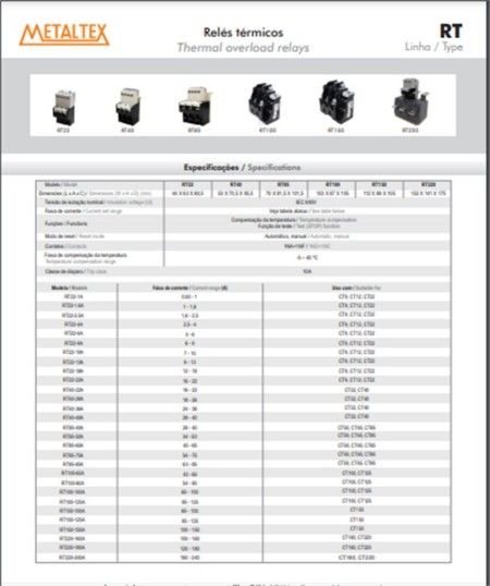 RT22-13A RELE TERMICO 9-13A METALTEX - Imagem 3